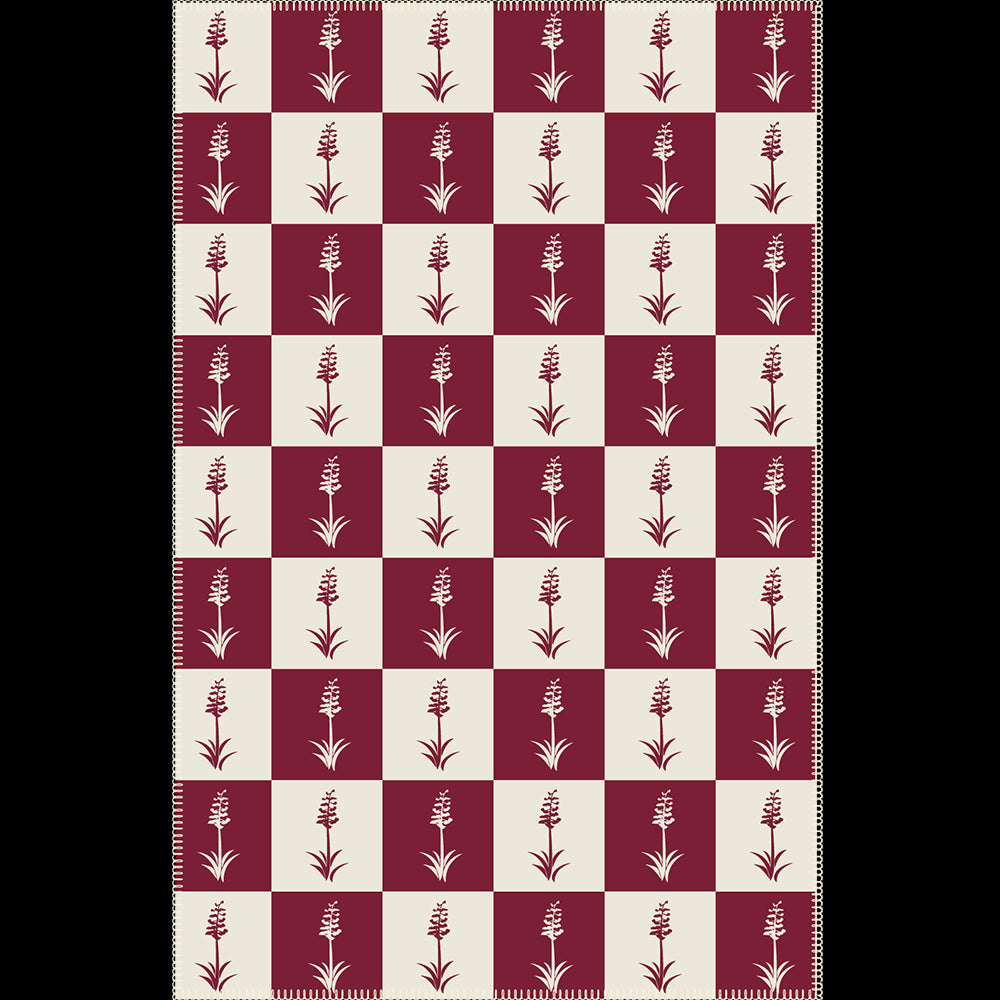 North Star Mirabel Custom Throw - Dark Red/White Dark Red Current Full Price group-gallery Machine Washable north star sustainable throws